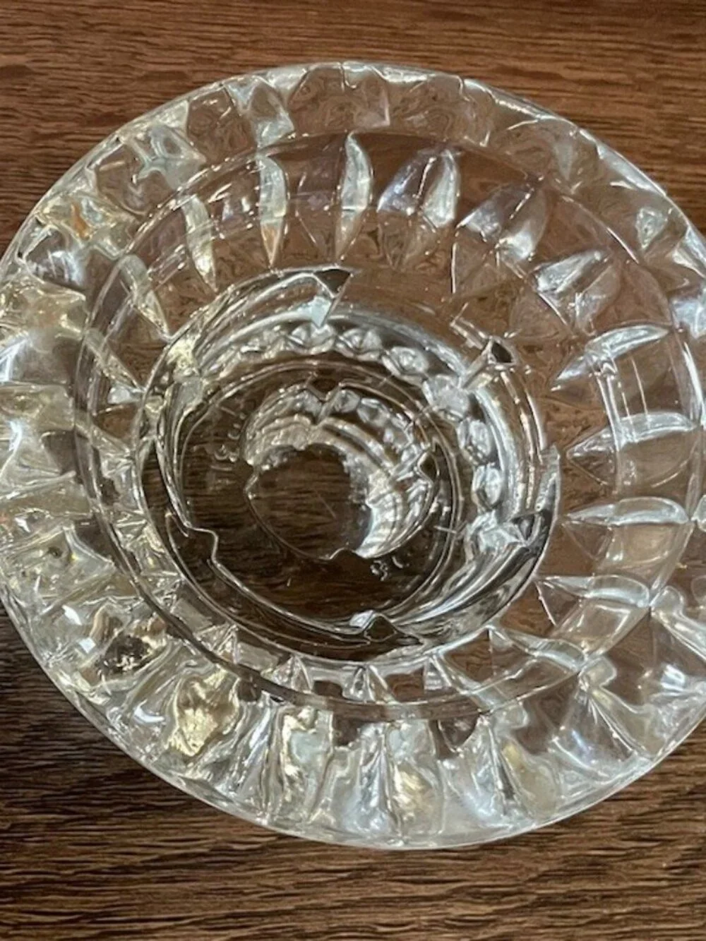 KIG Malaysia Vintage Lead Crystal Tea Light Holders set of 2
